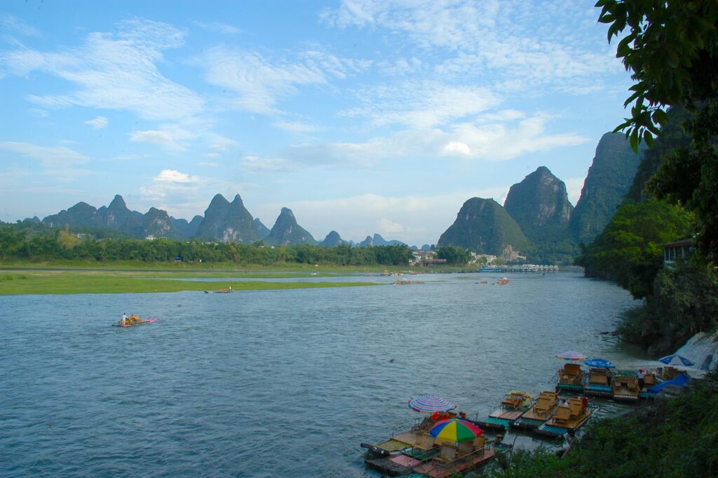 Li river in Yangshuo, Guanxi, China